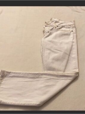 Y2K Abercrombie and Fitch white straight leg jeans
